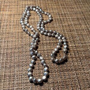Elegant Silver Pearl Necklace